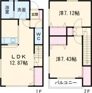 カサーレ西川田D棟の間取り画像