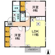 サンライフ八柳 Cの間取り画像