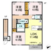 バッソン花巻四日町の間取り画像