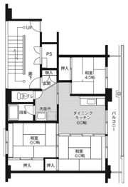 ビレッジハウス大田原2号棟の間取り画像