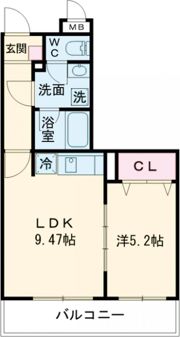 クレールもずの間取り画像