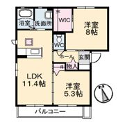 シャーメゾンマニエールⅡ B棟の間取り画像