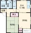 コーポ大月の間取り画像