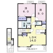 カサブランカ Ⅳの間取り画像