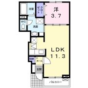 アミックスⅡCの間取り画像