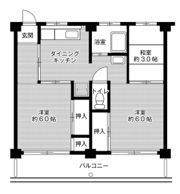 ビレッジハウス下管池1号棟の間取り画像