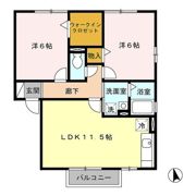 シャトーエレガン Aの間取り画像