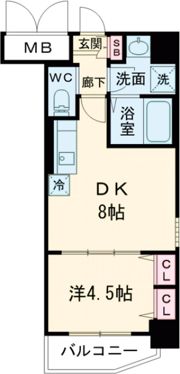 エステムコート三宮駅前IIアデシオンの間取り画像