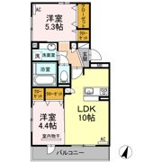 ハイムセラ菊陽 Aの間取り画像