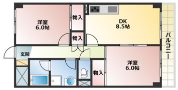 ハイデンスホンダの間取り画像