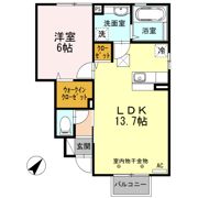 DーRoom山田町 Bの間取り画像