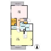 コンフォール ヴァンテ A棟 Aの間取り画像