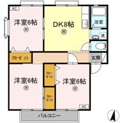 サンガーデン水川 Aの間取り画像