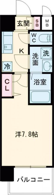 エスリード神戸三宮ノースゲートの間取り画像