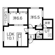 メニーズコート新道東の間取り画像