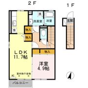 Dーroom上堂の間取り画像