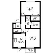 サニープレイスA・Bの間取り画像