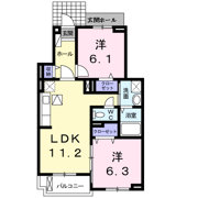インプレスAの間取り画像