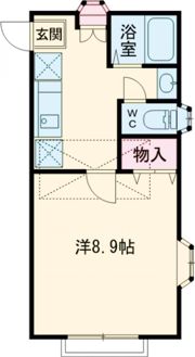 クレセール蒲町壱番館の間取り画像