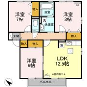 リビングタウン向中野 Dの間取り画像