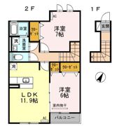 パセオプラシード成田 Cの間取り画像