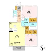 カーサ ソレイユの間取り画像