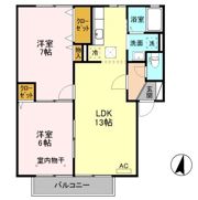 フローラ Aの間取り画像