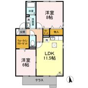 UNIT・8 ABの間取り画像