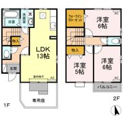 リビングタウン小牧原 Bの間取り画像
