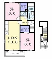 ソレイユ元町Bの間取り画像