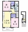 ソレイユ元町Bの間取り画像