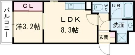 ラージヒル長瀬WESTの間取り画像
