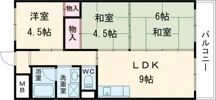 矢埜ハイツの間取り画像