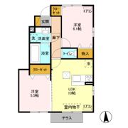 ランプリール Bの間取り画像