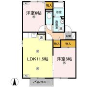 サンライズ21th B棟の間取り画像