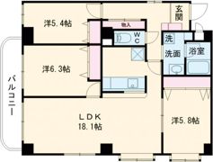 ベルブラン船岡の間取り画像
