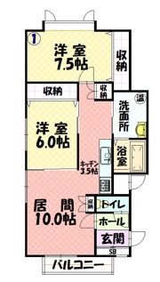 サンライズ忠和の間取り画像