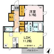 maison楓Ⅲの間取り画像
