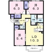 アバンフォンテーヌAの間取り画像