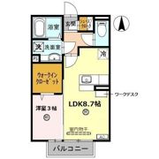 D-room東高松Ⅱの間取り画像