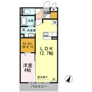 クレセント ヒルズ B棟の間取り画像