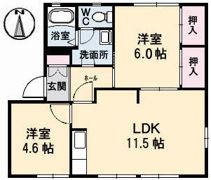 ディアス中島田の間取り画像