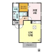 ZONE亀城 Aの間取り画像