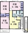 イースト丸亀 Dの間取り画像