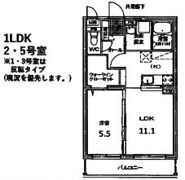クオーレ日岡の間取り画像