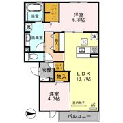 セクレール北本町 A棟の間取り画像
