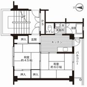 ビレッジハウス境港第二1号棟の間取り画像