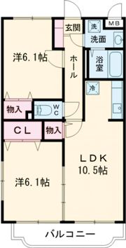 グリーンローズ二番館の間取り画像