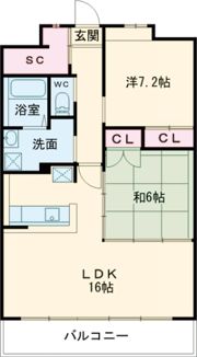 リバーズマンション築捨Ⅲの間取り画像