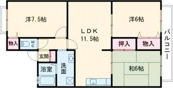 シャイニーSHIBATAⅡの間取り画像